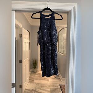 Jump Navy Sequin Dress